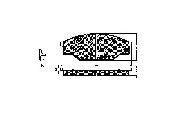 SPIDAN 32554 Тормозные колодки для VOLKSWAGEN TARO (Фольксваген Таро) SPIDAN 32554 Тормозные колодки для VOLKSWAGEN TARO (Фольксваген Таро)