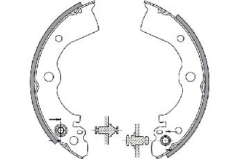 SPIDAN 30550 Тормозные колодоки для NISSAN 100 NX (Ниссан 100 нx) SPIDAN 30550 Тормозные колодоки для NISSAN 100 NX (Ниссан 100 нx)