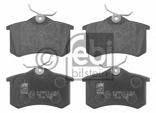 FEBI BILSTEIN 16146 Тормозные колодки для автомобилей с ABS для VOLKSWAGEN (Фольксваген) FEBI BILSTEIN 16146 Тормозные колодки для автомобилей с ABS для VOLKSWAGEN (Фольксваген)
