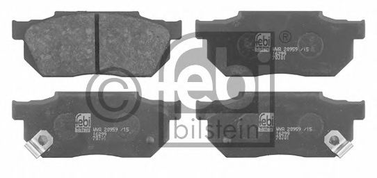 FEBI BILSTEIN 16299 Тормозные колодки D16A9 для HONDA CRX II (Хонда Cрх 2)