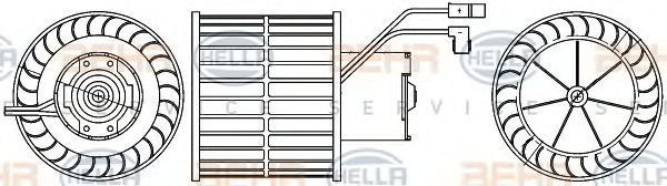 BEHR HELLA SERVICE 8EW 009 100-011 Вентилятор салона для FORD FIESTA (Форд Фиэста) BEHR HELLA SERVICE 8EW 009 100-011 Вентилятор салона для FORD FIESTA (Форд Фиэста)
