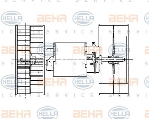 BEHR HELLA SERVICE 8EW 009 100-621 Вентилятор салона для MERCEDESBENZ (Мерседес бенц) BEHR HELLA SERVICE 8EW 009 100-621 Вентилятор салона для MERCEDESBENZ (Мерседес бенц)
