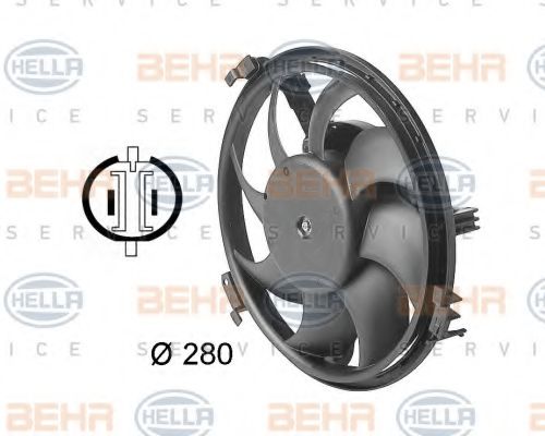 BEHR HELLA SERVICE 8EW 009 144-351 Вентилятор, охлаждение двигателя для VOLKSWAGEN SHARAN (Фольксваген Шаран) BEHR HELLA SERVICE 8EW 009 144-351 Вентилятор, охлаждение двигателя для VOLKSWAGEN SHARAN (Фольксваген Шаран)