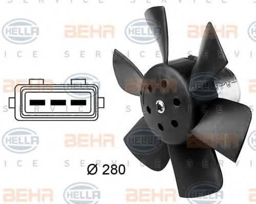 BEHR HELLA SERVICE 8EW 009 144-381 Вентилятор, охлаждение двигателя для VOLKSWAGEN GOLF (Фольксваген Голф) BEHR HELLA SERVICE 8EW 009 144-381 Вентилятор, охлаждение двигателя для VOLKSWAGEN GOLF (Фольксваген Голф)