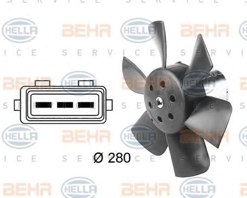 BEHR HELLA SERVICE 8EW 009 144-391 Вентилятор, охлаждение двигателя для VOLKSWAGEN GOLF (Фольксваген Голф) BEHR HELLA SERVICE 8EW 009 144-391 Вентилятор, охлаждение двигателя для VOLKSWAGEN GOLF (Фольксваген Голф)