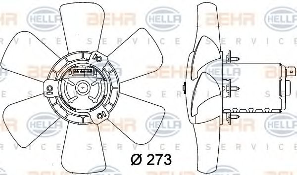 BEHR HELLA SERVICE 8EW 009 144-401 Вентилятор, охлаждение двигателя для VOLKSWAGEN JETTA (Фольксваген Жэтта) BEHR HELLA SERVICE 8EW 009 144-401 Вентилятор, охлаждение двигателя для VOLKSWAGEN JETTA (Фольксваген Жэтта)