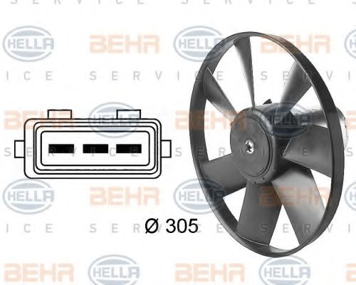 BEHR HELLA SERVICE 8EW 009 144-471 Вентилятор, охлаждение двигателя для VOLKSWAGEN CABRIO III (Фольксваген Cабрио 3) BEHR HELLA SERVICE 8EW 009 144-471 Вентилятор, охлаждение двигателя для VOLKSWAGEN CABRIO III (Фольксваген Cабрио 3)
