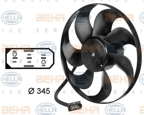 BEHR HELLA SERVICE 8EW 009 144-531 Вентилятор, охлаждение двигателя для AUDI TT (Ауди Тт) BEHR HELLA SERVICE 8EW 009 144-531 Вентилятор, охлаждение двигателя для AUDI TT (Ауди Тт)