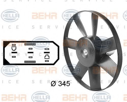 BEHR HELLA SERVICE 8EW 009 144-591 Вентилятор, охлаждение двигателя для AUDI TT (Ауди Тт) BEHR HELLA SERVICE 8EW 009 144-591 Вентилятор, охлаждение двигателя для AUDI TT (Ауди Тт)