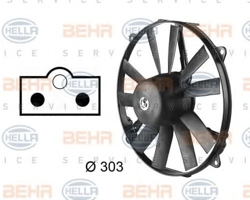BEHR HELLA SERVICE 8EW 009 144-751 Вентилятор, охлаждение двигателя для MERCEDESBENZ (Мерседес бенц) BEHR HELLA SERVICE 8EW 009 144-751 Вентилятор, охлаждение двигателя для MERCEDESBENZ (Мерседес бенц)