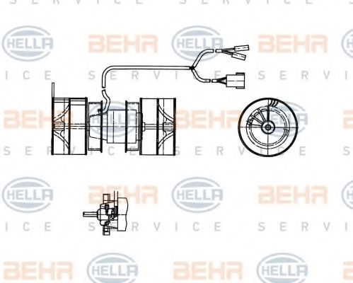 BEHR HELLA SERVICE 8EW 009 157-741 Вентилятор салона для MERCEDES-BENZ VARIO (Мэрcэдэс-бэнз Vарио) BEHR HELLA SERVICE 8EW 009 157-741 Вентилятор салона для MERCEDES-BENZ VARIO (Мэрcэдэс-бэнз Vарио)
