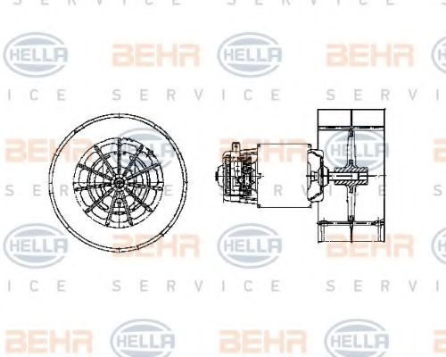 BEHR HELLA SERVICE 8EW 009 158-631 Вентилятор салона для BMW 7 (Бмв 7) BEHR HELLA SERVICE 8EW 009 158-631 Вентилятор салона для BMW 7 (Бмв 7)