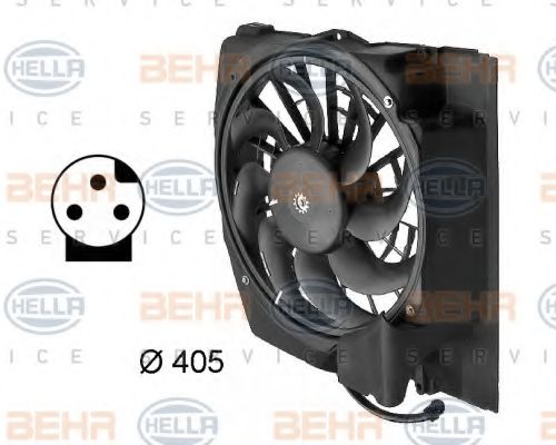 BEHR HELLA SERVICE 8EW 009 158-711 Вентилятор, охлаждение двигателя для BMW 3 (Бмв 3) BEHR HELLA SERVICE 8EW 009 158-711 Вентилятор, охлаждение двигателя для BMW 3 (Бмв 3)