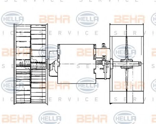 BEHR HELLA SERVICE 8EW 009 159-101 Вентилятор салона для MERCEDESBENZ (Мерседес бенц) BEHR HELLA SERVICE 8EW 009 159-101 Вентилятор салона для MERCEDESBENZ (Мерседес бенц)