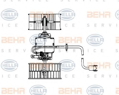 BEHR HELLA SERVICE 8EW 009 159-181 Вентилятор салона для MERCEDESBENZ (Мерседес бенц) BEHR HELLA SERVICE 8EW 009 159-181 Вентилятор салона для MERCEDESBENZ (Мерседес бенц)