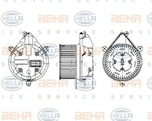 BEHR HELLA SERVICE 8EW 009 159-191 Вентилятор салона для RENAULT (Рено) BEHR HELLA SERVICE 8EW 009 159-191 Вентилятор салона для RENAULT (Рено)