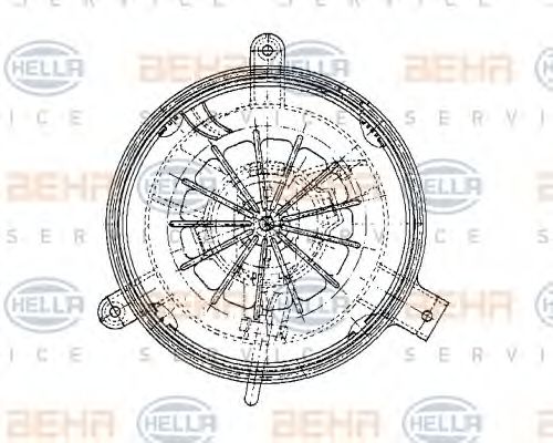 BEHR HELLA SERVICE 8EW 009 159-251 Вентилятор салона для MERCEDESBENZ (Мерседес бенц) BEHR HELLA SERVICE 8EW 009 159-251 Вентилятор салона для MERCEDESBENZ (Мерседес бенц)
