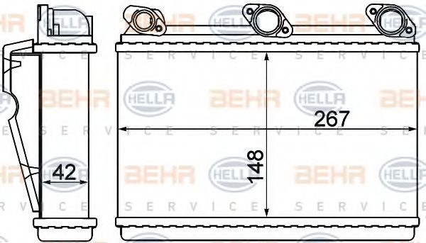 BEHR HELLA SERVICE 8FH 351 000-521 Теплообменник, отопление салона для BMW 7 (Бмв 7) BEHR HELLA SERVICE 8FH 351 000-521 Теплообменник, отопление салона для BMW 7 (Бмв 7)