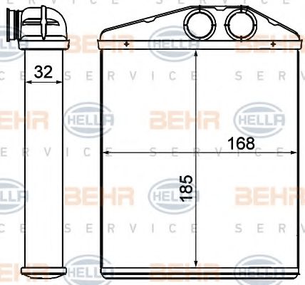 BEHR HELLA SERVICE 8FH 351 000-611 Теплообменник, отопление салона для OPEL VECTRA C (Опель Вектра с) BEHR HELLA SERVICE 8FH 351 000-611 Теплообменник, отопление салона для OPEL VECTRA C (Опель Вектра с)