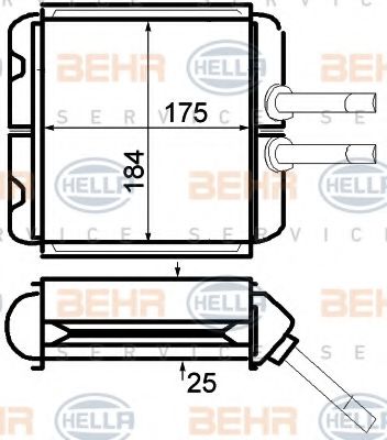 BEHR HELLA SERVICE 8FH 351 024-221 Теплообменник, отопление салона для DAEWOO (Дэу) BEHR HELLA SERVICE 8FH 351 024-221 Теплообменник, отопление салона для DAEWOO (Дэу)