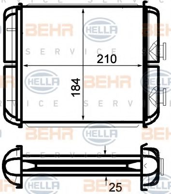 BEHR HELLA SERVICE 8FH 351 024-271 Теплообменник, отопление салона для OPEL ASTRA H (Опель Астра н) BEHR HELLA SERVICE 8FH 351 024-271 Теплообменник, отопление салона для OPEL ASTRA H (Опель Астра н)