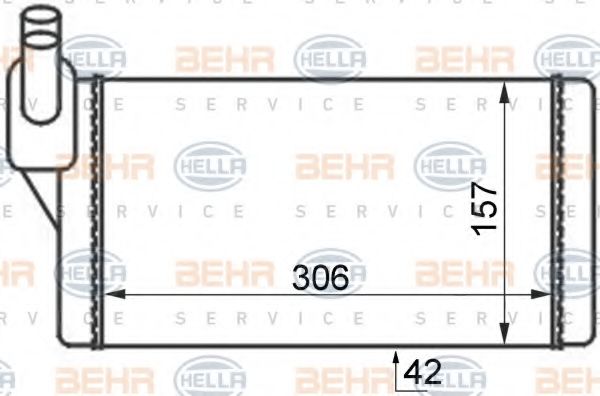BEHR HELLA SERVICE 8FH 351 024-401 Теплообменник, отопление салона для VOLKSWAGEN T4 MULTIVAN (Фольксваген Т4 мултиvан) BEHR HELLA SERVICE 8FH 351 024-401 Теплообменник, отопление салона для VOLKSWAGEN T4 MULTIVAN (Фольксваген Т4 мултиvан)