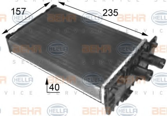 BEHR HELLA SERVICE 8FH 351 024-431 Теплообменник, отопление салона для VOLKSWAGEN T4 MULTIVAN (Фольксваген Т4 мултиvан) BEHR HELLA SERVICE 8FH 351 024-431 Теплообменник, отопление салона для VOLKSWAGEN T4 MULTIVAN (Фольксваген Т4 мултиvан)
