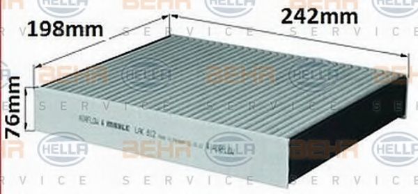 BEHR HELLA SERVICE 8FL 351 029-401 Фильтр, воздух во внутренном пространстве для BMW 1 (Бмв 1) BEHR HELLA SERVICE 8FL 351 029-401 Фильтр, воздух во внутренном пространстве для BMW 1 (Бмв 1)