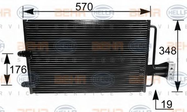 BEHR HELLA SERVICE 8FC 351 035-231 Конденсатор, кондиционер для CITROëN (Cитроëн) BEHR HELLA SERVICE 8FC 351 035-231 Конденсатор, кондиционер для CITROëN (Cитроëн)