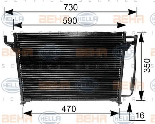 BEHR HELLA SERVICE 8FC 351 035-281 Конденсатор, кондиционер для CITROëN (Cитроëн) BEHR HELLA SERVICE 8FC 351 035-281 Конденсатор, кондиционер для CITROëN (Cитроëн)