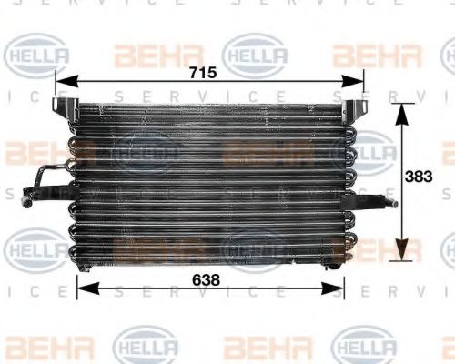 BEHR HELLA SERVICE 8FC 351 035-331 Конденсатор, кондиционер для OPEL OMEGA A (Опель Омэга а) BEHR HELLA SERVICE 8FC 351 035-331 Конденсатор, кондиционер для OPEL OMEGA A (Опель Омэга а)