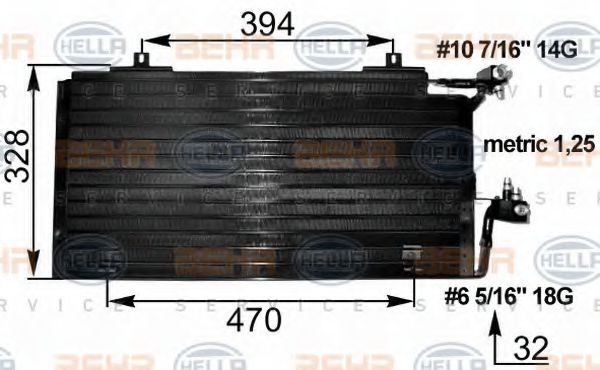 BEHR HELLA SERVICE 8FC 351 035-611 Конденсатор, кондиционер для AUDI 90 (Ауди 90) BEHR HELLA SERVICE 8FC 351 035-611 Конденсатор, кондиционер для AUDI 90 (Ауди 90)