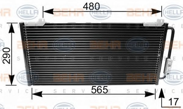 BEHR HELLA SERVICE 8FC 351 035-641 Конденсатор, кондиционер для ROVER 400 (Ровер 400) BEHR HELLA SERVICE 8FC 351 035-641 Конденсатор, кондиционер для ROVER 400 (Ровер 400)