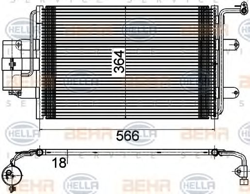 BEHR HELLA SERVICE 8FC 351 036-381 Конденсатор, кондиционер для AUDI TT (Ауди Тт) BEHR HELLA SERVICE 8FC 351 036-381 Конденсатор, кондиционер для AUDI TT (Ауди Тт)