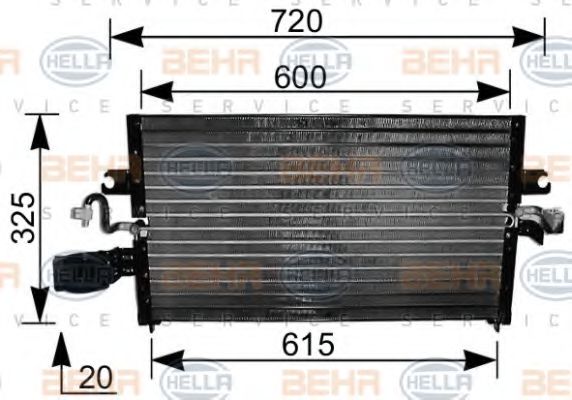 BEHR HELLA SERVICE 8FC 351 036-501 Конденсатор, кондиционер для NISSAN PRIMERA (Ниссан Примера) BEHR HELLA SERVICE 8FC 351 036-501 Конденсатор, кондиционер для NISSAN PRIMERA (Ниссан Примера)