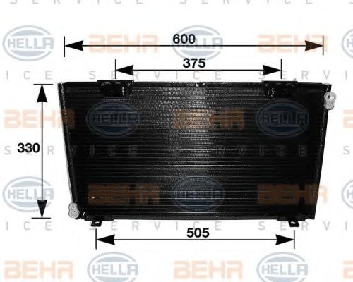 BEHR HELLA SERVICE 8FC 351 036-591 Конденсатор, кондиционер для TOYOTA CELICA (Тойота/тоета Cэлиcа) BEHR HELLA SERVICE 8FC 351 036-591 Конденсатор, кондиционер для TOYOTA CELICA (Тойота/тоета Cэлиcа)