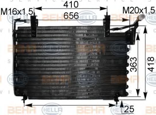 BEHR HELLA SERVICE 8FC 351 036-711 Конденсатор, кондиционер для JAGUAR VANDEN PLAS (Ягуар Vандэн плас) BEHR HELLA SERVICE 8FC 351 036-711 Конденсатор, кондиционер для JAGUAR VANDEN PLAS (Ягуар Vандэн плас)