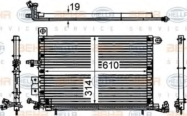 BEHR HELLA SERVICE 8FC 351 037-191 Конденсатор, кондиционер для SEAT TOLEDO (Сеат Толэдо) BEHR HELLA SERVICE 8FC 351 037-191 Конденсатор, кондиционер для SEAT TOLEDO (Сеат Толэдо)