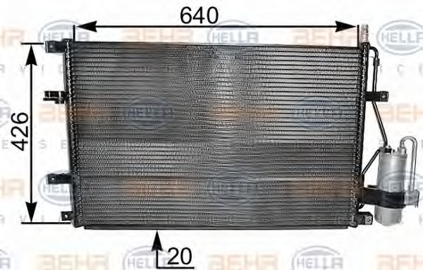 BEHR HELLA SERVICE 8FC 351 037-641 Конденсатор, кондиционер для VOLVO (Вольво) BEHR HELLA SERVICE 8FC 351 037-641 Конденсатор, кондиционер для VOLVO (Вольво)
