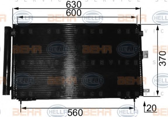 BEHR HELLA SERVICE 8FC 351 037-661 Конденсатор, кондиционер для LEXUS IS CROSS (Лексус Ис крос) BEHR HELLA SERVICE 8FC 351 037-661 Конденсатор, кондиционер для LEXUS IS CROSS (Лексус Ис крос)
