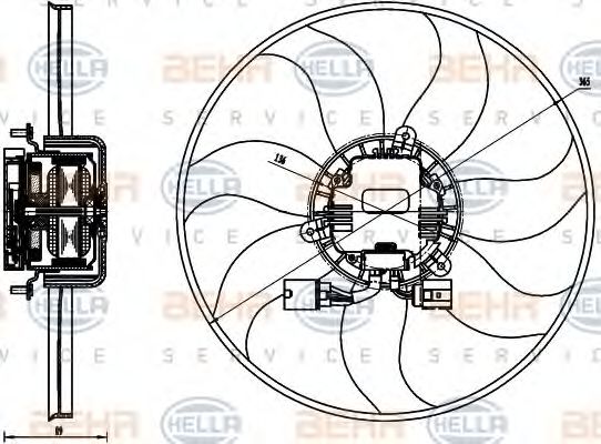 BEHR HELLA SERVICE 8EW 351 040-071 Вентилятор, охлаждение двигателя для VOLKSWAGEN JETTA I (Фольксваген Жэтта и) BEHR HELLA SERVICE 8EW 351 040-071 Вентилятор, охлаждение двигателя для VOLKSWAGEN JETTA I (Фольксваген Жэтта и)