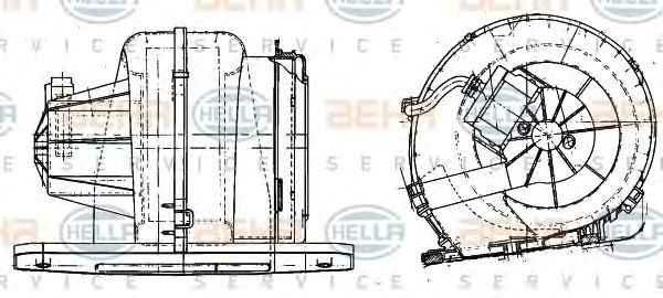 BEHR HELLA SERVICE 8EW 351 041-231 Вентилятор салона для RENAULT LUTECIA I (Рено Лутэcиа и) BEHR HELLA SERVICE 8EW 351 041-231 Вентилятор салона для RENAULT LUTECIA I (Рено Лутэcиа и)