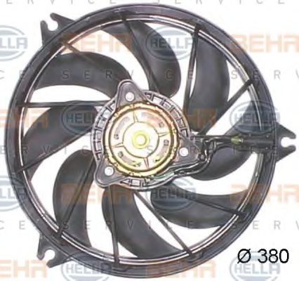 BEHR HELLA SERVICE 8EW 351 043-791 Вентилятор, охлаждение двигателя для PEUGEOT 206 CC (Пежо 206 сс) BEHR HELLA SERVICE 8EW 351 043-791 Вентилятор, охлаждение двигателя для PEUGEOT 206 CC (Пежо 206 сс)
