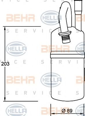 BEHR HELLA SERVICE 8FT 351 192-051 Осушитель, кондиционер для FORD MONDEO (Форд Мондэо) BEHR HELLA SERVICE 8FT 351 192-051 Осушитель, кондиционер для FORD MONDEO (Форд Мондэо)