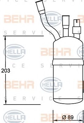 BEHR HELLA SERVICE 8FT 351 192-321 Осушитель, кондиционер для FORD MONDEO (Форд Мондэо) BEHR HELLA SERVICE 8FT 351 192-321 Осушитель, кондиционер для FORD MONDEO (Форд Мондэо)