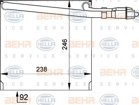 BEHR HELLA SERVICE 8FV 351 210-041 Испаритель, кондиционер для VOLVO C70 I (Вольво C70 и) BEHR HELLA SERVICE 8FV 351 210-041 Испаритель, кондиционер для VOLVO C70 I (Вольво C70 и)