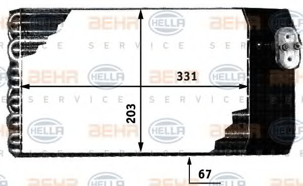 BEHR HELLA SERVICE 8FV 351 210-581 Испаритель, кондиционер для BMW 7 (Бмв 7) BEHR HELLA SERVICE 8FV 351 210-581 Испаритель, кондиционер для BMW 7 (Бмв 7)