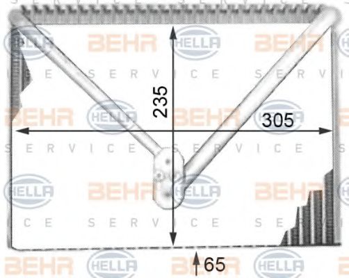 BEHR HELLA SERVICE 8FV 351 211-201 Испаритель, кондиционер для VOLVO S60 I (Вольво S60 1)