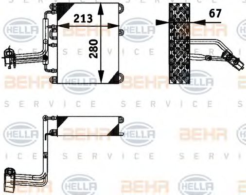 BEHR HELLA SERVICE 8FV 351 211-581 Испаритель, кондиционер для RENAULT LAGUNA I (Рено Лагуна 1) BEHR HELLA SERVICE 8FV 351 211-581 Испаритель, кондиционер для RENAULT LAGUNA I (Рено Лагуна 1)