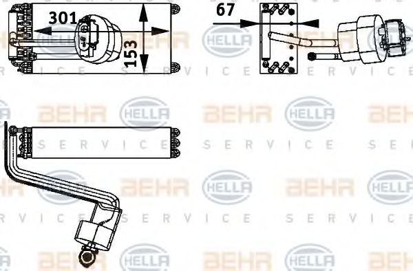 BEHR HELLA SERVICE 8FV 351 211-591 Испаритель, кондиционер для NISSAN KUBISTAR (Ниссан Кубистар) BEHR HELLA SERVICE 8FV 351 211-591 Испаритель, кондиционер для NISSAN KUBISTAR (Ниссан Кубистар)